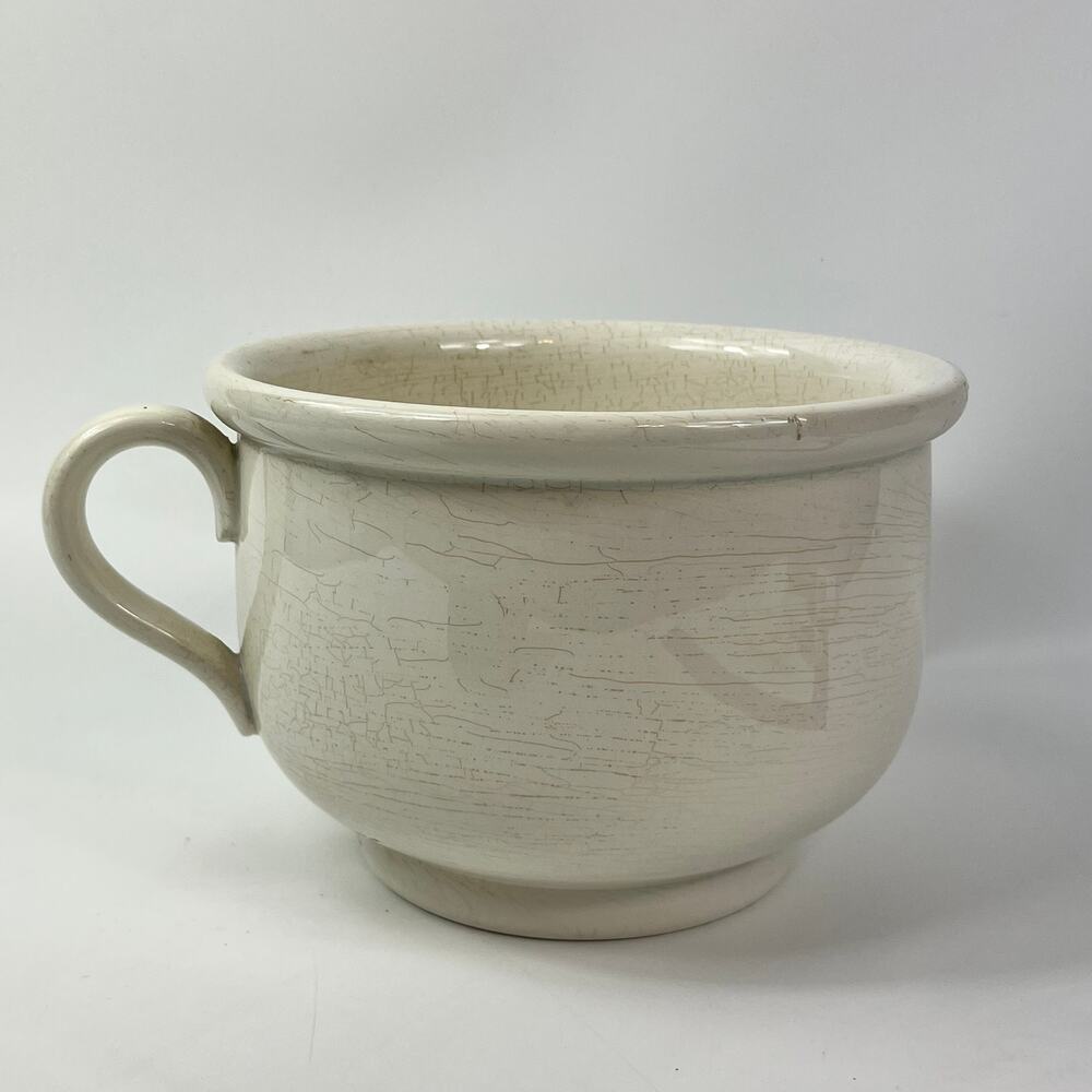 Vintage Boch Belgium Chamber Pot Ironstone Glazed Belgium Ware 6"x8" Pre-War Era